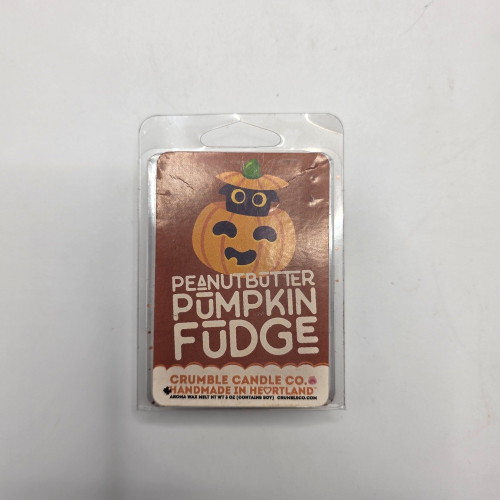 Crumble Candle Co Peanutbutter Pumpkin Fudge Wax Melt 3oz Soy Halloween Fall